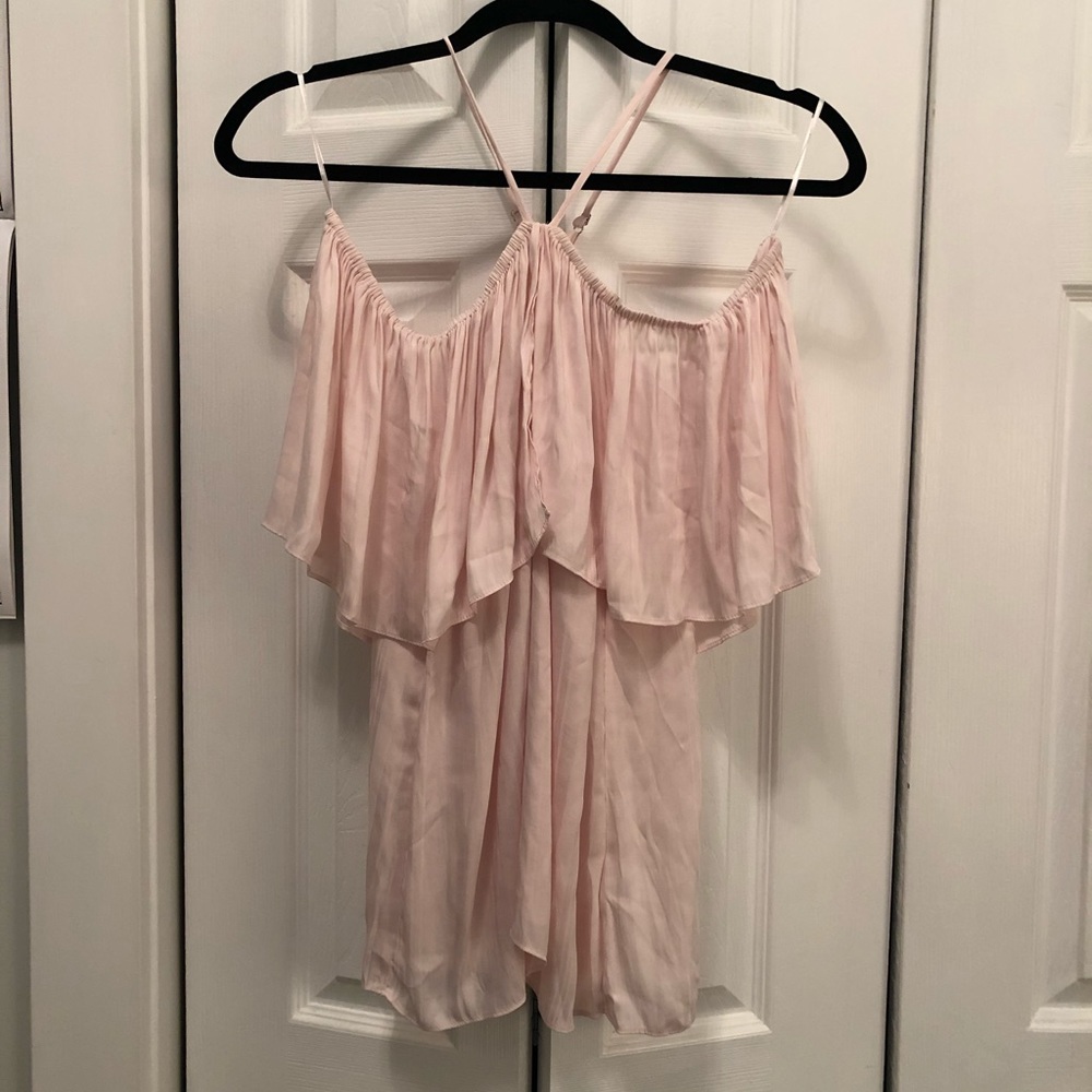 1.state off the shoulder pink top